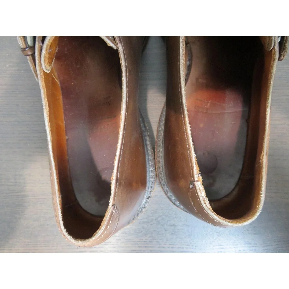 Allen Edmonds Norwich Shoes Mens Size 9 D Brown Monk Strap Made USA Leather